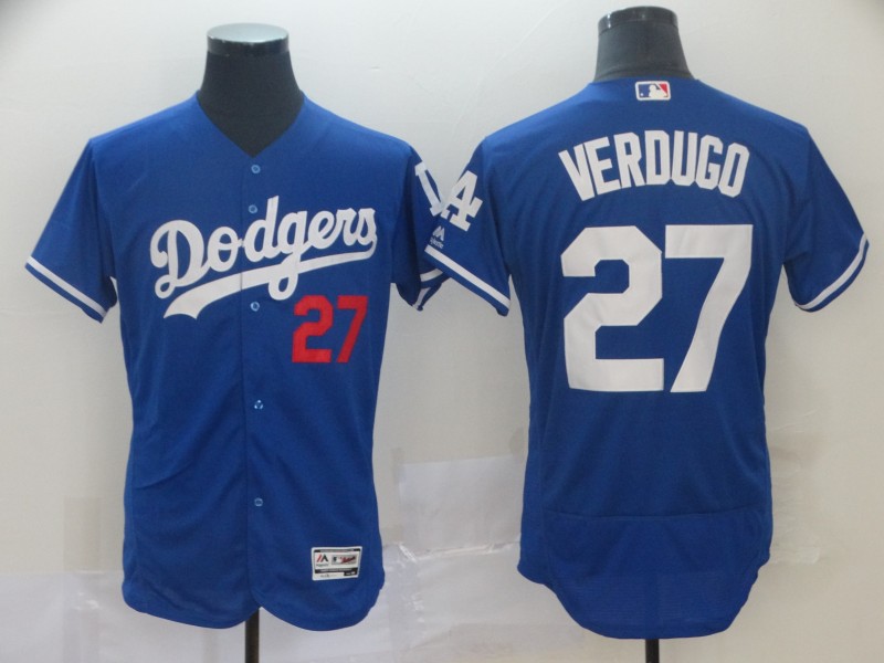 Men's Los Angeles Dodgers #27 Alex Verdugo Blue 2019 Flex Base Stitched MLB Jersey